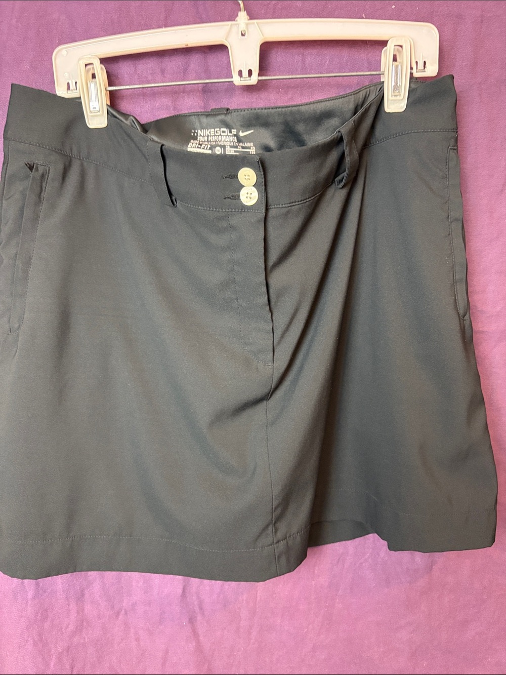 Nike Golf Tour Performance Dri-FIT Black Athletic Skort Size 16